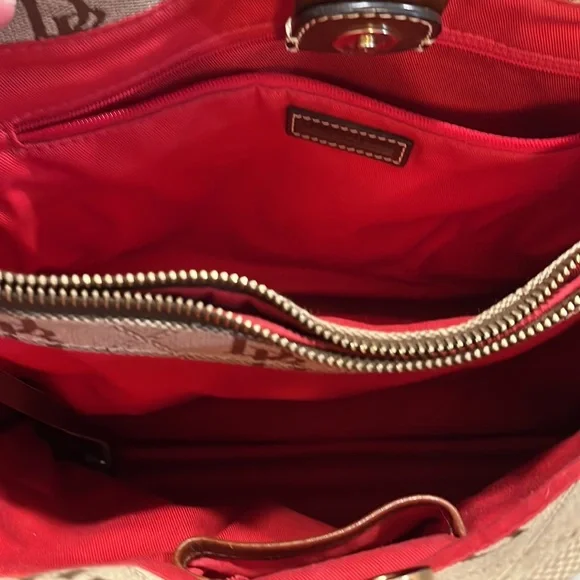 Dooney & Bourke Tan and Brown Tote Bag - Picture 9 of 15